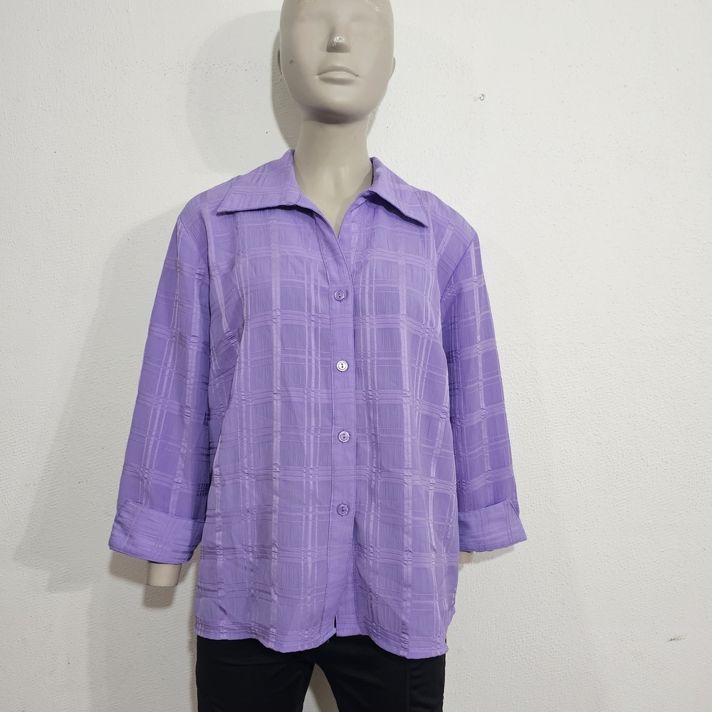 Joamna Lavender Textured Shirt - Picture 8 of 10